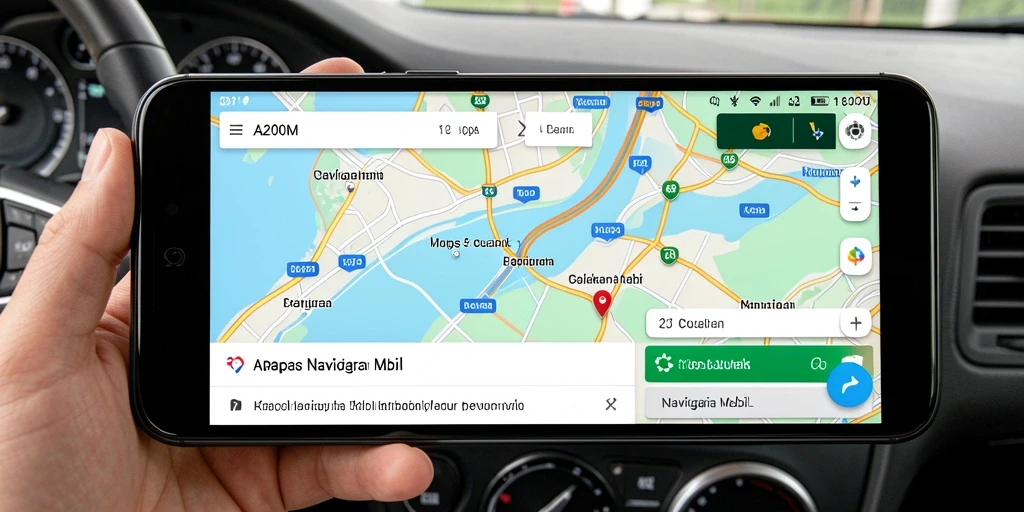 Screenshot A200M menampilkan antarmuka navigasi yang jelas dan informatif.