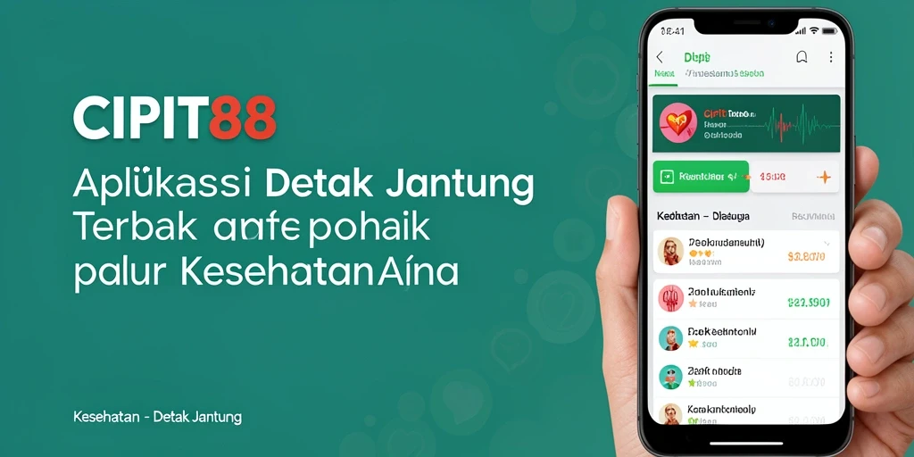 Tampilan antarmuka aplikasi CIPIT88 untuk pemantauan detak jantung.