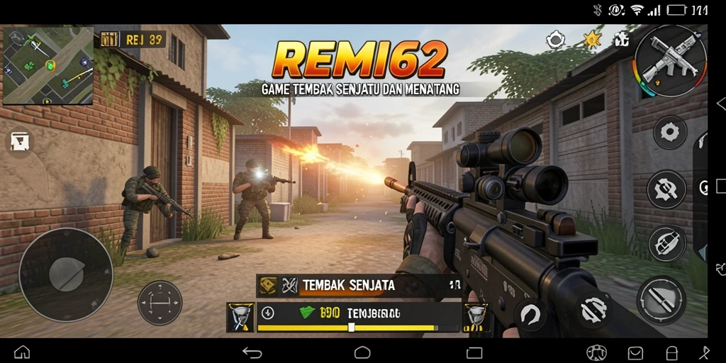 Antarmuka permainan REMI62 yang menarik dan dinamis.