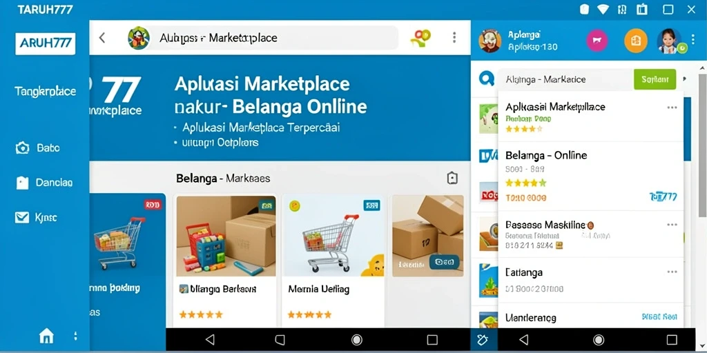 Antarmuka aplikasi TARUH777 yang menarik untuk belanja online.