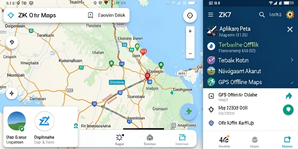 Antarmuka ZK7 menunjukkan navigasi GPS yang praktis dan informatif.